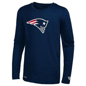 New Era NFL Football Men's Stadium Logo Long Sleeve Performance T-Shirt, New England Patriots, XX-Large