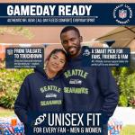 Team Fan Apparel NFL Gameday Adult Hooded Sweatshirt, Pro Football Fleece Hoodie Pullover Sweatshirt (Seattle Seahawks - Navy, Medium)