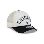 New Era MLB Chrome Arch 9FORTY M-Crown A-Frame Trucker Mesh Adjustable Snapback Hat One Size Fits All - Chicago White Sox - Black