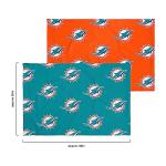 FOCO Miami Dolphins NFL Team Color Bed In a Bag Comforter Bedding 3 Piece Twin Set