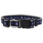 MLB New York Yankees Licensed PET COLLAR- Heavy-Duty, Strong, and Durable Dog Collar. Available in 29 Baseball Teams and 4 Sizes