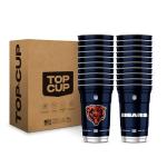 Top Cup NFL Chicago Bears 20 oz Reusable Aluminum Cups 20 Count | Officially Licensed, Durable, Reusable & Recyclable, Made in USA