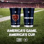 Top Cup NFL Chicago Bears 20 oz Reusable Aluminum Cups 20 Count | Officially Licensed, Durable, Reusable & Recyclable, Made in USA