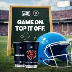 Top Cup NFL Chicago Bears 20 oz Reusable Aluminum Cups 20 Count | Officially Licensed, Durable, Reusable & Recyclable, Made in USA