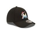 New Era MLB Miami Marlins Junior Team Classic Home 39Thirty Stretch Fit Cap, Black, Child/Youth