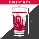 Rico Industries NHL Hockey Chicago Blackhawks 16 oz Pint Glasses with Digitally Printed Logo, Set of 2 Classic Drinking Glasses, for Fans, Dishwasher Safe