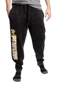 Calhoun NHL Mens Acid Wash Cotton Fleece Athletic Jogger Style Sweatpants (Small, Pittsburgh Penguins)