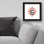 Trends International Gallery Pops WNBA Connecticut Sun - Primary Logo Wall Art, 12" x 12" Gallery Pops Wall Art, Black Framed Version