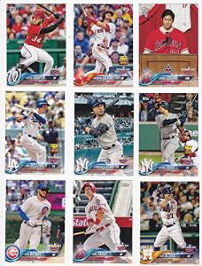 2018 Topps Opening Day Baseball Series Complete Mint 200 Card Set with Rookies and Stars including Bryce Harper, Mike Trout, Kris Bryant, Shohei Otani plus