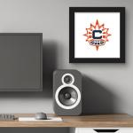 Trends International Gallery Pops WNBA Connecticut Sun - Primary Logo Wall Art, 12" x 12" Gallery Pops Wall Art, Black Framed Version