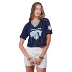 Ultra Game WNBA Official Womens Super Soft Mesh Crop Top T-Shirt, Chicago Sky, Team Color, Medium