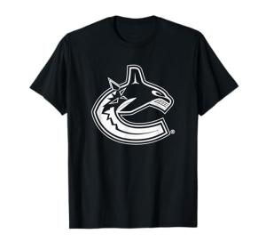 Vancouver Canucks Two Tone Black NHL Officially Licensed T-Shirt