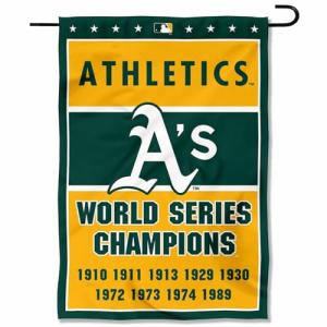 Oakland Athletics 9-Time World Series Champions Double Sided Garden Flag
