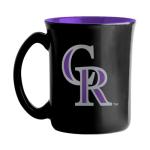 MLB Large 15oz Two Toned Cafe Mug with Team Logo and Inner Color (Colorado Rockies)