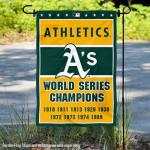 Oakland Athletics 9-Time World Series Champions Double Sided Garden Flag