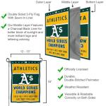 Oakland Athletics 9-Time World Series Champions Double Sided Garden Flag