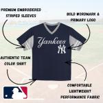 MLB Toddler 2T-4T Officially Licensed Team Color Primary Logo Baseball Fashion Top V-Neck Jersey - New York Yankees Navy - 4T