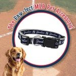 MLB New York Yankees Licensed PET COLLAR- Heavy-Duty, Strong, and Durable Dog Collar. Available in 29 Baseball Teams and 4 Sizes