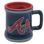 boelter brands MLB Mini Mug Style Sculpted Ceramic Shot Glass, 2oz (Atlanta Braves)