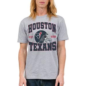 Junk Food NFL - Houston Texans - Team Helmet - Officially Licensed Adult Short Sleeve Fan Tee for Men and Women