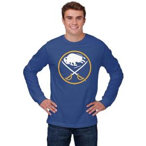 FOCO Buffalo Sabres NHL Mens Primary Logo Long Sleeve T-Shirt - True Royal - L