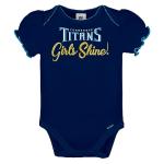 Gerber NFL Tennessee Titans 3 Pack Short Sleeve Bodysuit, Blue/White/Pink Tennessee Titans, 0-3 Months