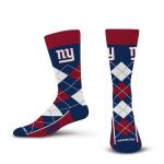For Bare Feet NFL NEW YORK GIANTS Argyle Remix Premium Dress Sock Team Color OSFM