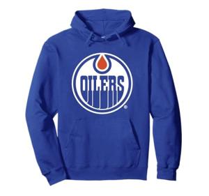 Edmonton Oilers Icon Royal Blue Officially Licensed Pullover Hoodie