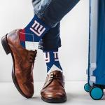 For Bare Feet NFL NEW YORK GIANTS Argyle Remix Premium Dress Sock Team Color OSFM
