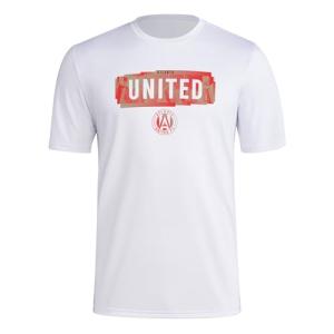 adidas Men's Atlanta United FC Local Pop Short Sleeve Pre-game T-shirt, White, XX-Large