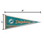 Rico Industries NFL Football Miami Dolphins Classic 12" x 30" Felt Wall Décor Pennant - Great for Home/Bed Room/Man Cave Décor