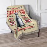 Northwest Florida Panthers 2025 Stanley Cup Champions Recorded Woven Tapestry Throw Blanket – Official NHL, 48 x 60 Inches, Decorative Fringed Edges, Soft Polyester, Team Logo, Championship Gift
