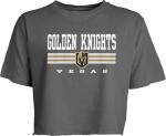 Vegas Golden Knights NHL Officially Licensed Women's Crop Top T-Shirt Ringspun Team Color, Large