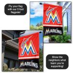 Miami Marlins Double Sided House Flag