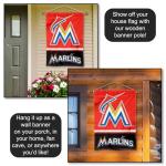 Miami Marlins Double Sided House Flag