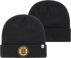 47 NHL Unisex-Adult Primary Logo Cuffed Knit Beanie Hat Cold Weather Hat, One Size (US, Alpha, One Size, Boston Bruins - Black)