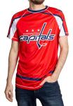 Calhoun NHL Mens Loose Fit Performance Quick Dry Rash Guard Short Sleeve Shirt (Washington Capitals, X-Large)