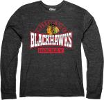 Chicago Blackhawks NHL Officially Licensed Tri-Blend Long Sleeve T-Shirt Beards, Large