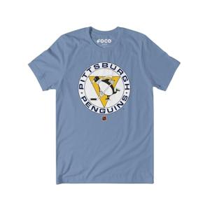 Pittsburgh Penguins NHL Mens 1967 Retro Logo T-Shirt - Carolina Blue - L