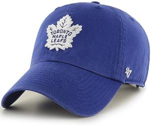 47 NHL Team Color Alternate Primary Logo Clean Up Adjustable Cap Dad Hat, Adult One Size Fits All - Toronto Maple Leafs Blue