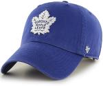 47 NHL Team Color Alternate Primary Logo Clean Up Adjustable Cap Dad Hat, Adult One Size Fits All - Toronto Maple Leafs Blue