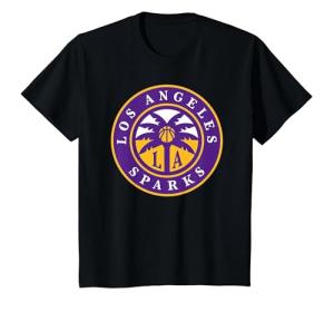 WNBA Los Angeles Sparks Logo T-Shirt, Youth, Black, Medium