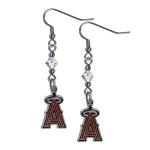 MLB Los Angeles Angels Crystal Dangle Earrings
