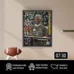 Philadelphia Eagles Jalen Hurts Holds The S.B. Trophy After Winning The 2025 Championship Game ! 8x10 Photo Poster. - Valentines Day, Birthday, Fathers Day, Or Christmas Gifts For Men, Dad, And Husband
