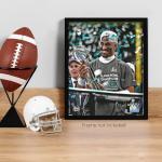 Philadelphia Eagles Jalen Hurts Holds The S.B. Trophy After Winning The 2025 Championship Game ! 8x10 Photo Poster. - Valentines Day, Birthday, Fathers Day, Or Christmas Gifts For Men, Dad, And Husband