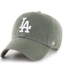 47 Brand MLB Moss Green Primary Logo Clean Up Adjustable Strap Baseball Cap Hat, Adult One Size Fits All - Los Angeles Dodgers Moss Green