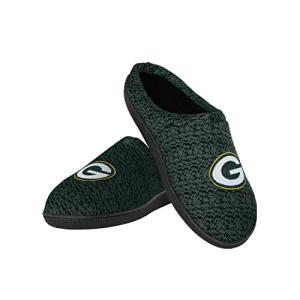 FOCO NFL Green Bay Packers Men's Poly Knit Cup Sole Slipper, Team Color, Medium (9-10)