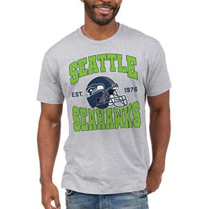 Junk Food NFL - Seattle Seahawks - Team Helmet - Officially Licensed Adult Short Sleeve Fan Tee for Men and Women