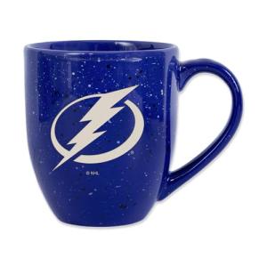 Rico Industries NHL Hockey Tampa Bay Lightning Royal Blue 16 oz Team Color Laser Engraved Speckled Ceramic Coffee Mug