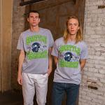 Junk Food NFL - Seattle Seahawks - Team Helmet - Officially Licensed Adult Short Sleeve Fan Tee for Men and Women